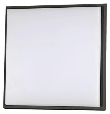 Immagine prodotto di Desdy Plafoniera LED Quadrata 23W 2700lm 3000K IP54 Struttura in Alluminio e Policarbonato Nero Design Moderno Esterno Interno Codice 3314-61-101
