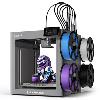 3D-Drucker mit 4 Werkzeugköpfen, 7s Wechsler, CoreXY, 600 mm/s