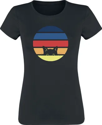 Produktbild von Tierisch T-Shirt Damen 80's Cat schwarz 3XL