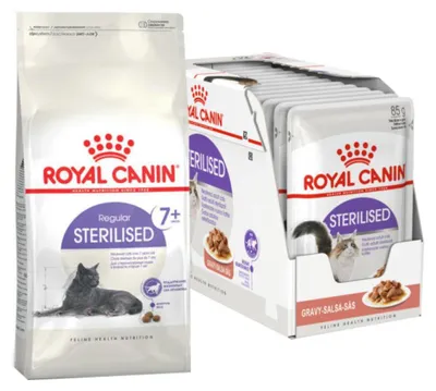 Zdjęcie produktu dla Royal Canin Sterilised Senior 10kg + Sterilised FHN 12x85g Karma Dla Kotów Dorosłych Od 7 Do 12 Roku Życia