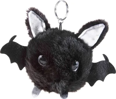 Produktbild von Schlüsselanhänger Kuscheltier Fledermaus schwarz 9 cm Halloween