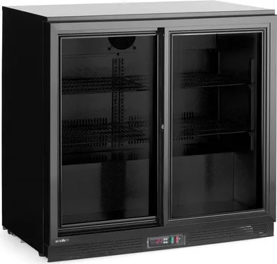 Produktbild von Kühlschrank hinten mit doppelten Schiebetüren, Arktic, 158L, Schwarz, 220-240V/160W, 900x520x(H)870mm