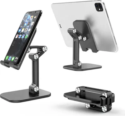 Immagine prodotto di Smartphonica Supporto per telefono in alluminio per cellulare o tablet - Nero