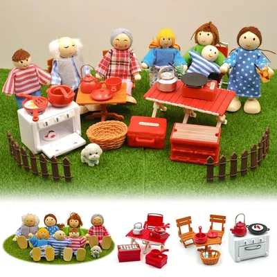 Obrázok produktu pre Sada 40 figúrok do domčeku pre bábiky s doplnkami nábytku