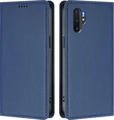 Immagine prodotto di Custodia in pelle per Samsung Galaxy Note 10+/Note 10 Plus 5G, flip case magnetico in Finto cuoio con supporto Blu scuro