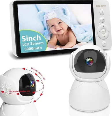 Immagine prodotto di Baby monitor con schermo da 5 pollici e visione notturna