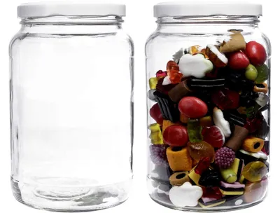 Image de Bocaux hermétiques de 1,7 litre, lot de 2, avec bouchon à vis et étiquettes, pour la cuisine