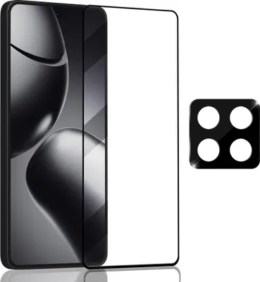 Produktbild von 1 Pack Xiaomi Redmi 14T Displayschutzfolie und 1 Pack Linsenschutz – gehärtetes Glas 9H – Super Qualität 3D