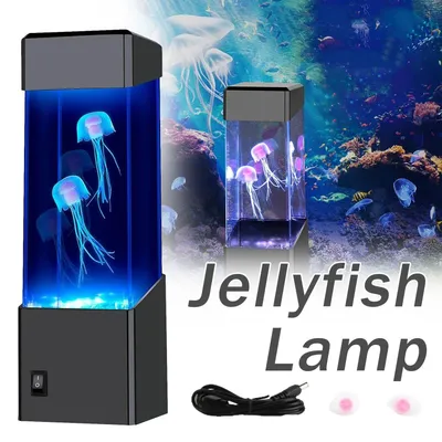 Produktbild von Lavalampe Quallen Nachtlicht Zimmer Stimmungslicht Leselampe Led Quallen-Lampen