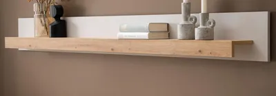 Produktbild von Wandboard "Kiruma" in Kaschmir und Artisan Eiche Wandregal 189 cm