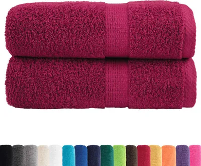 Produktbild von vidaXL Premium Gästetücher SOLUND 2 Stk. Bordeaux 30x50 cm 600 g/m²