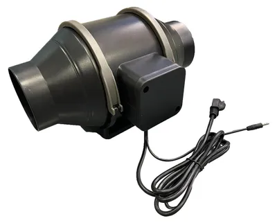 Immagine prodotto di Ventilatore ad asse per condotti Leiser EC - 10 cm (4 pollici) - Ventilatore di aspirazione per interni - Regolatore di temperatura e umidità - Ideale per grow box, idroponica, serre