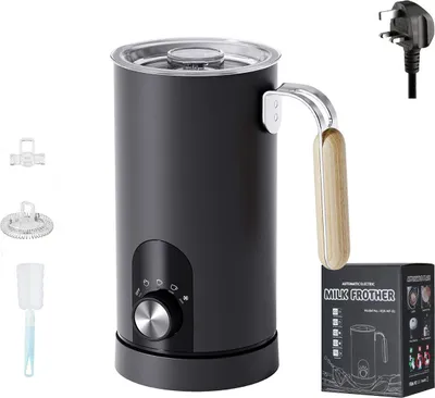 Produktbild von Elektrischer Milchaufschäumer für Zuhause, Heiß/Kalt, Automatischer Aufschäumer, 5-in-1 Funktion