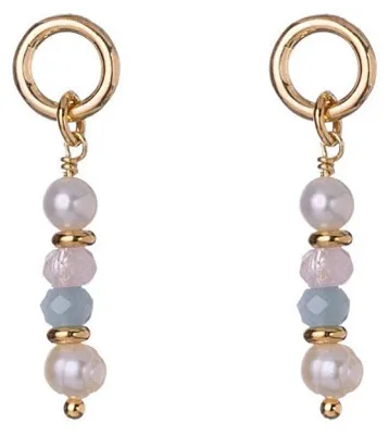 Image de Charmantes boucles d'oreilles pendantes avec perles véritables et morganite AL4512.01.000