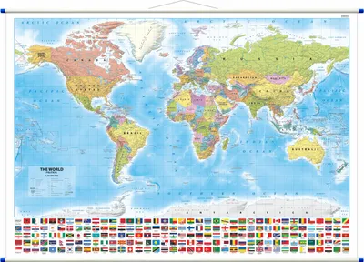 Produktbild von Politische Welt - Wandkarte Englische Version, 1:30 000 000