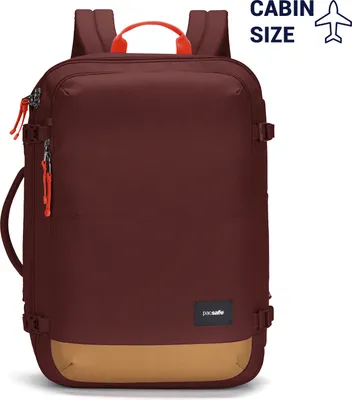 Zdjęcie produktu dla Plecak kabinowy antykradzieżowy z RFID Pacsafe Go 34L - bordowy