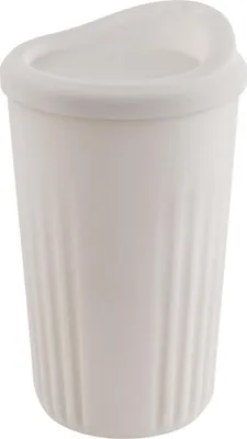 Produktbild von Mehrwegbecher TO GO Weiß mit Deckel, 400 ml