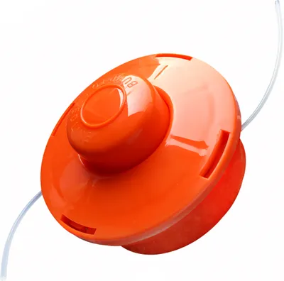 Produktbild von NEMAXX® FS1 Fadenkopf Tippautomatik Doppelfaden – für Motorsense/Freischneider – M10 x 1,25 Linksgewinde, 2 mm Faden, Schnittkreis 380 mm – Orange