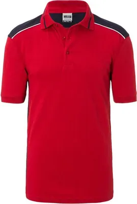 Produktbild von Men's Workwear Polo - COLOR - red/navy, Gr. 3XL