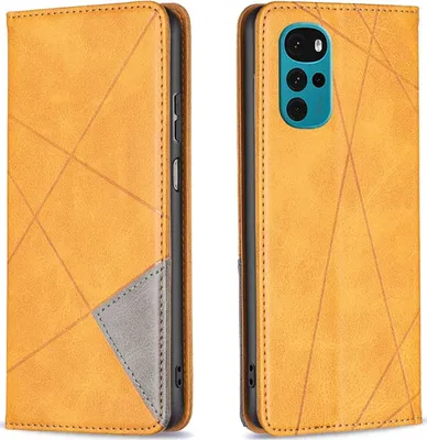 Produktbild von Mobigear Rhombus Slim  Motorola Moto G200 5G Hülle Klapphülle - Cognac