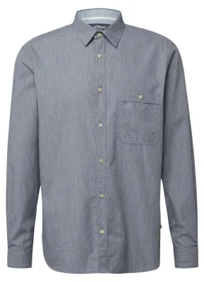 Produktbild von s.Oliver 2174260.59K1.L, Hemd, Erwachsener, Männlich, Blau, L, Leger