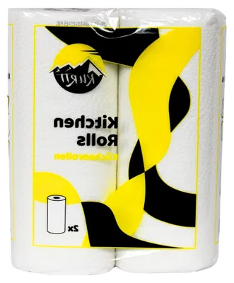 Produktbild von Küchenrolle Mega Pack 96 Rollen (48x2 Rollen) - 2-lagige Zellulose, weiße Haushaltstücher mit 50 Blatt pro Rolle, Ecolabel -