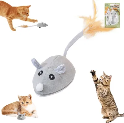 Produktbild von Elektrisches Katzenspielzeug mit Federn, perfekt zur Unterhaltung von Katzen; automatisches Aufladen, intelligentes Haustierzubehör.