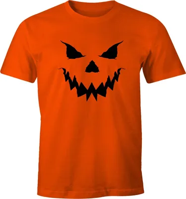 Produktbild von Herren T-Shirt Halloween Kürbis Jack O Lantern Orange Fun-Shirt Moonworks® orange XS