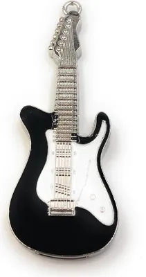 Immagine prodotto di Onwomania Chitarra Elettrica Nera Strumento Chitarra Metallo Divertente Chiavetta USB 32 GB USB 2.0