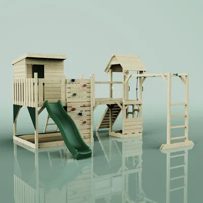 Produktbild von OutdoorToys Spielturm Joost aus Holz in Grün