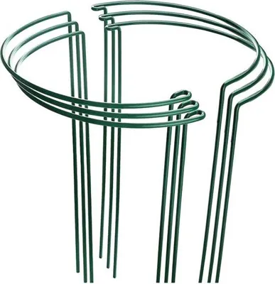 Produktbild von Famanu Pflanzenstecker 60 cm hoch - Halbrunde Blumenstützen aus Metall