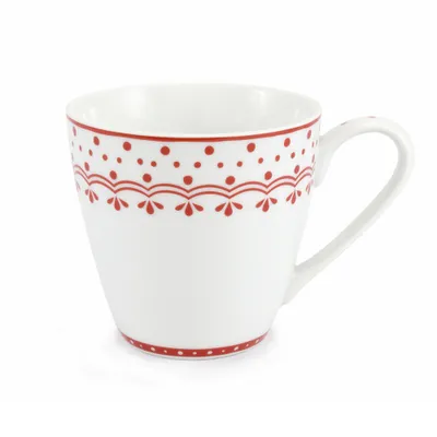 Obrázek produktu pro Hrnek, 0,30 l, HyggeLine, červená, Leander, český porcelán Bez monogramu: Bez monogramu