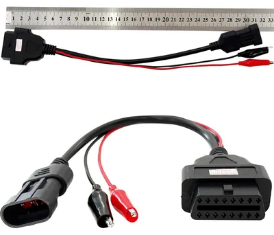 Produktbild von OBD1 auf OBD2 Adapter 2-Pin Diagnosekabel kompatibel mit PSA Fahrzeugen