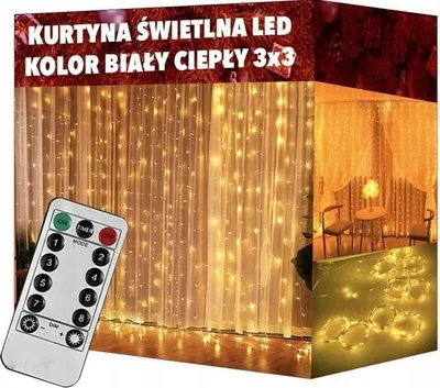 Immagine prodotto di LUCE GIARDINO, COLORE CALDO, 300 LED, connessione USB, ghiacciolo 3 x 3 m + TELECOMANDO