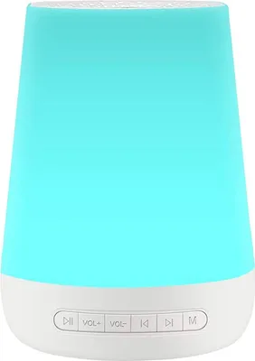 Produktbild von Desktop White Noise Machine Baby Sleep Sound Machine Bunte Nachtlichter 28 beruhigende Geraeusche 30min/60min/90min Timer Eingebauter Akku mit 3,5-mm-Kopfhoereranschluss