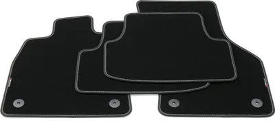 Produktbild von Exclusive-line Design Fußmatten passend für VW Golf 7 Golf 8 2012-11/2019, Naht:Silber