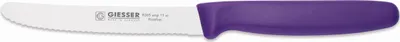 Produktbild von Giesser Messer Brötchenmesser Tomatenmesser Küchenmesser 3mm Wellenschliff Klinge 11cm - halal violett