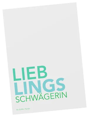 Produktbild von Mr. & Mrs. Panda Postkarte Schwägerin - Weiß - Geschenk, Ansichtskarte, Geschenkidee, kunstkarte, Spruch, Ehemann, Schwippschwägerin, Verwandtschaft, Schwähgerin