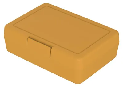 Zdjęcie produktu dla Puszka do przechowywania "Lunch box" - pojemnik na lunch dla dzieci wykonany z tworzywa sztucznego wolnego od BPA, idealny do szkoły i pracy, trwały pojemnik na lunch wyprodukowany w Niemczech - standardowy żółty