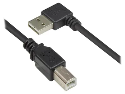 Zdjęcie produktu dla Alcasa 2510-EU005W, 0,5 m, USB A, USB B, USB 2.0, Męska/Męska, Czarny