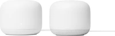 Obrázek produktu pro Google Nest Wifi, Wi-Fi 5 (802.11ac), Dvoupásmový (2,4 GHz / 5 GHz), Připojení na síť Ethernet, Bílá, Stolní router