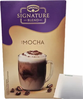 Produktbild von Krüger Signature Blend Mocha (144g Packung, 8 Portionen) + usy Block