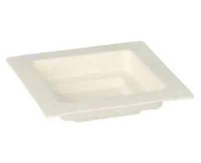 Produktbild von Fingerfood - Teller, Zuckerrohr "pure" eckig 1,5 cm x 7 cm x 7 cm weiss