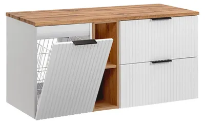 Produktbild von Waschtischunterschrank 120.8cm Adriel mit 2 Schubladen, Weiß