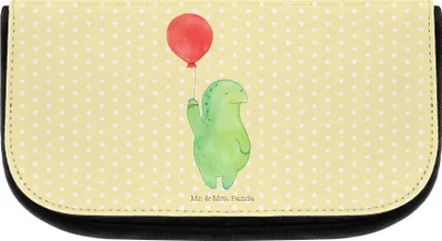 Produktbild von Mr. & Mrs. Panda kosmetiktäschchen Schildkröte Luftballon - Gelb Pastell - Geschenk, Schildkröten, kulturtäschchen, Kosmetiktasche, Jahrmarkt, Kulturtasche, Beautytasche