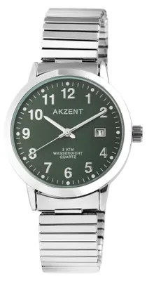 Produktbild von Herrenuhr Edelstahl AK1695 silberfarbig, Datumsanzeige
