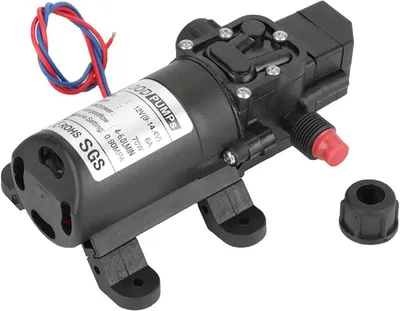 Imagen del producto de Bomba de jardín, bomba de membrana de 12 V, bomba de agua de alta presión de 0,9 MPa y 6 l/min, bomba eléctrica autoadosante de 70 W para vehículos recreativos