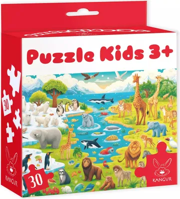 Immagine prodotto di Puzzle 30 Bambini Animali selvatici 3+