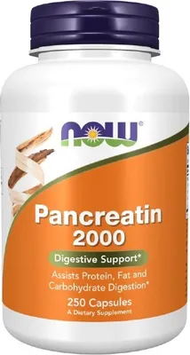 Produktbild von Pankreatin 2000 mg 250 Kapseln Now Foods