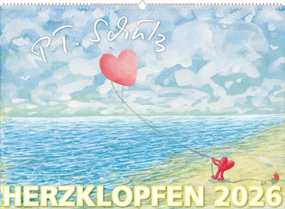 Produktbild von DUMONT - Herzklopfen 2026 - Wandkalender 70x50 cm mit 12 Malereien von Peter T. Schulz ("Der Olle Hansen") und hintersinnigen Zitaten